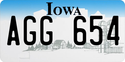 IA license plate AGG654