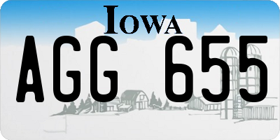 IA license plate AGG655