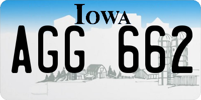 IA license plate AGG662