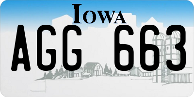 IA license plate AGG663
