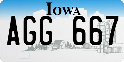 IA license plate AGG667