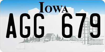 IA license plate AGG679