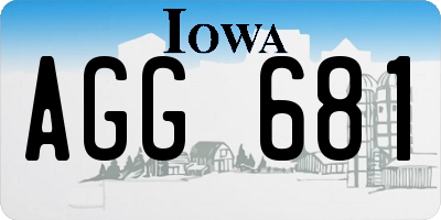 IA license plate AGG681