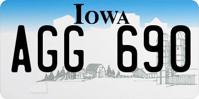 IA license plate AGG690