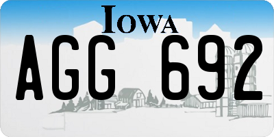 IA license plate AGG692