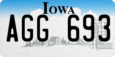 IA license plate AGG693