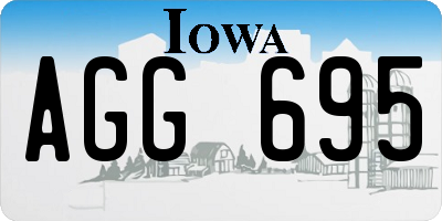IA license plate AGG695