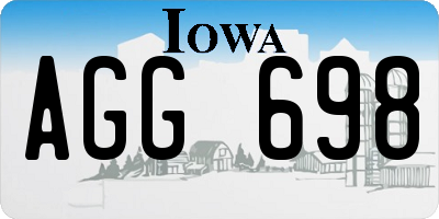 IA license plate AGG698