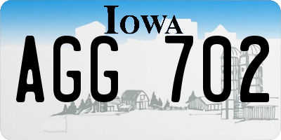 IA license plate AGG702