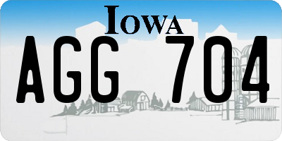 IA license plate AGG704