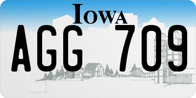 IA license plate AGG709