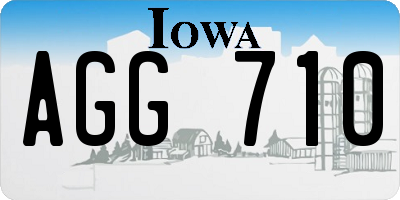 IA license plate AGG710