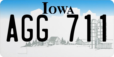 IA license plate AGG711