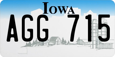 IA license plate AGG715