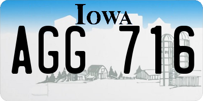 IA license plate AGG716