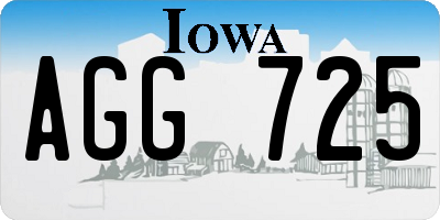 IA license plate AGG725