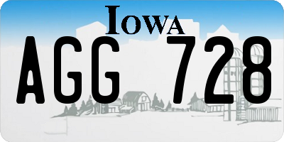IA license plate AGG728