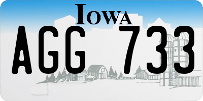 IA license plate AGG733