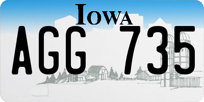 IA license plate AGG735