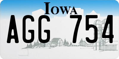 IA license plate AGG754