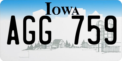 IA license plate AGG759
