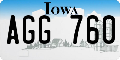 IA license plate AGG760