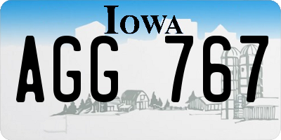 IA license plate AGG767