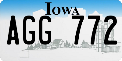 IA license plate AGG772