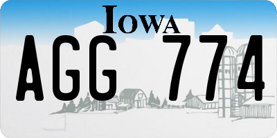 IA license plate AGG774