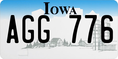 IA license plate AGG776