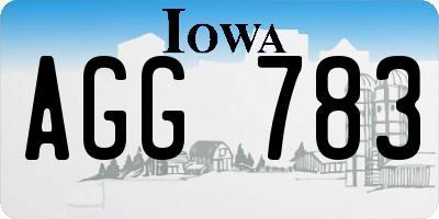 IA license plate AGG783