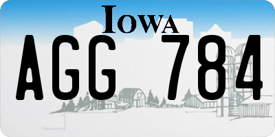 IA license plate AGG784