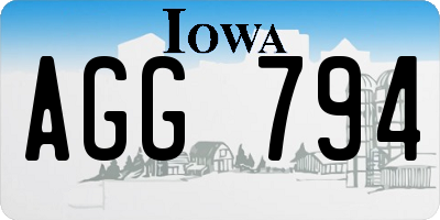 IA license plate AGG794