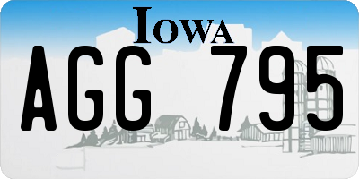IA license plate AGG795