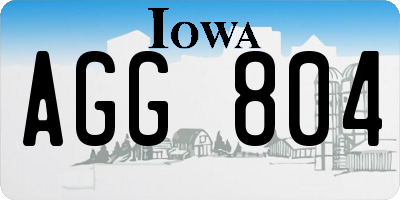 IA license plate AGG804