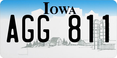 IA license plate AGG811