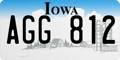 IA license plate AGG812