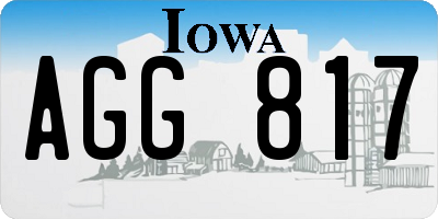 IA license plate AGG817