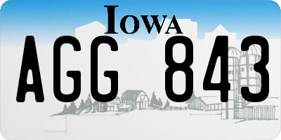IA license plate AGG843