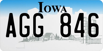 IA license plate AGG846