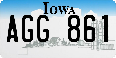 IA license plate AGG861