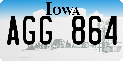 IA license plate AGG864