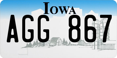 IA license plate AGG867
