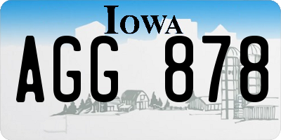 IA license plate AGG878