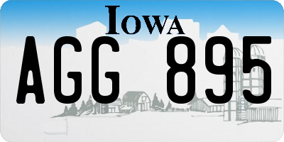 IA license plate AGG895