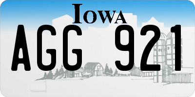 IA license plate AGG921