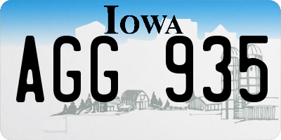 IA license plate AGG935