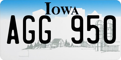 IA license plate AGG950