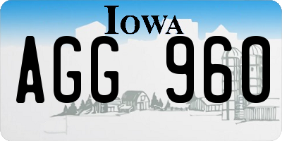 IA license plate AGG960