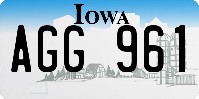 IA license plate AGG961